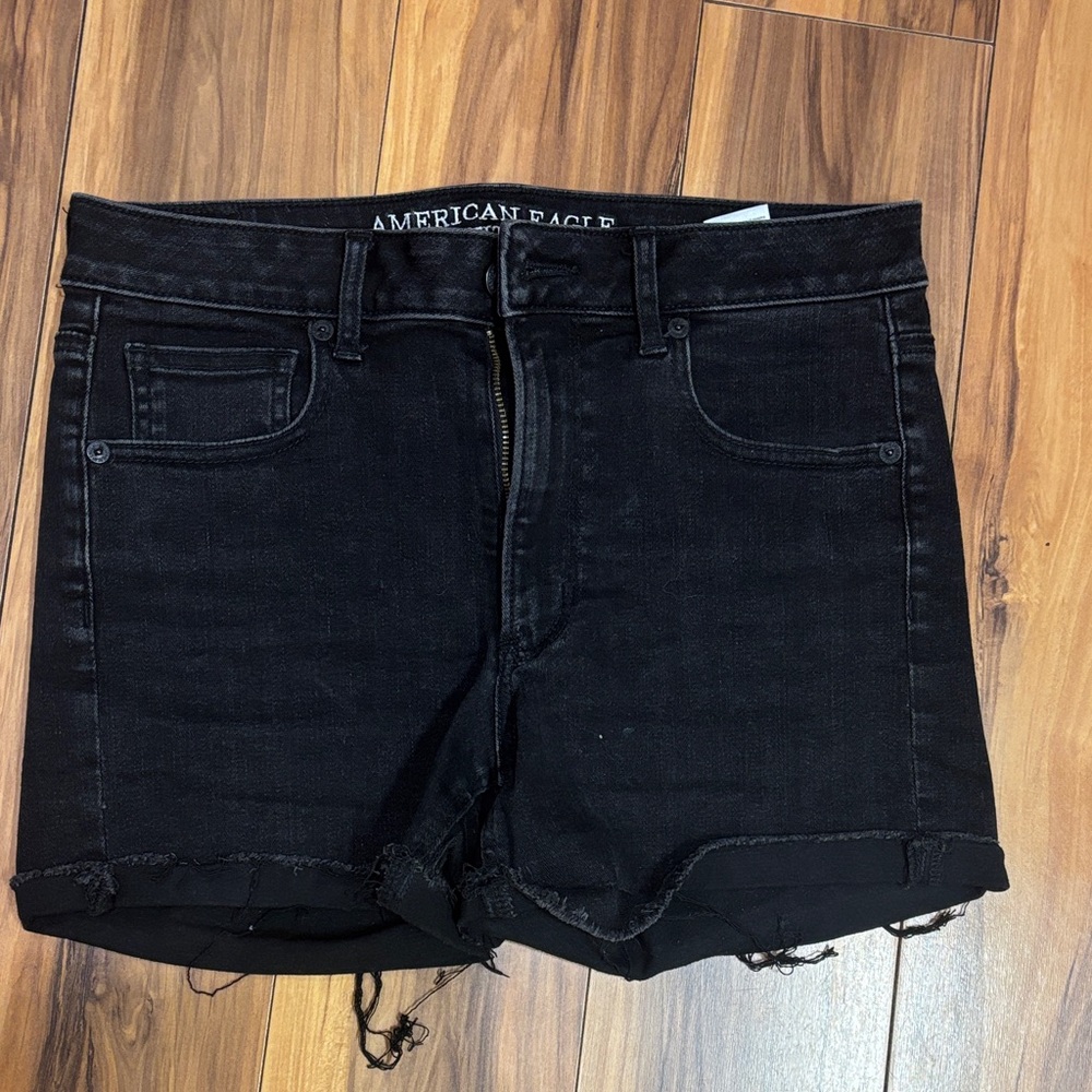 American Eagle Outfitters Black Denim Jean Shorts